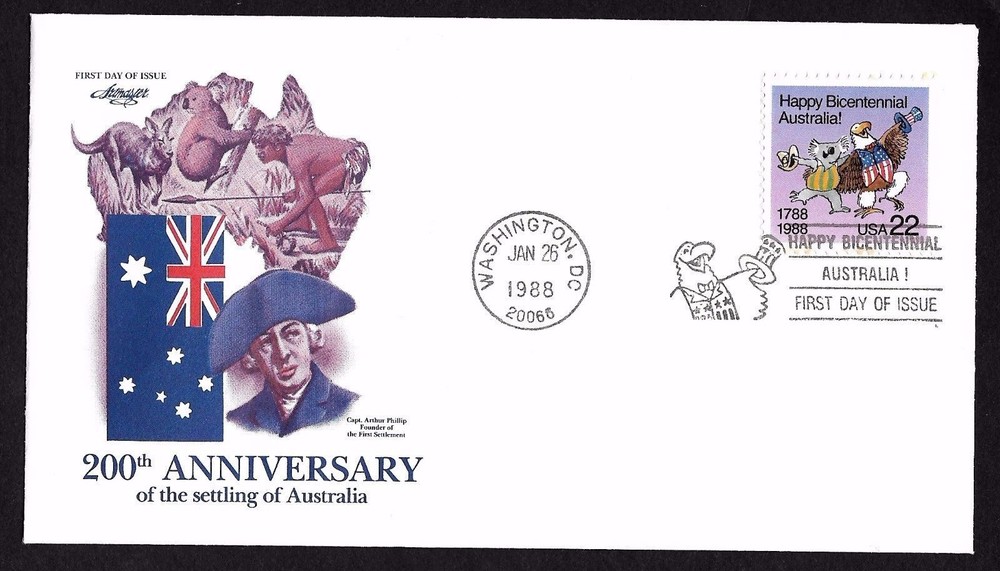 #2370  22c Australia Bicentennial-Artmaster FDC