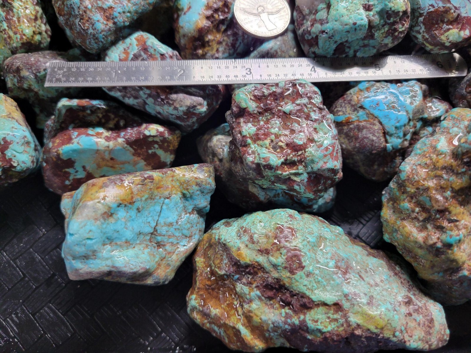 RARE Large Natural Bisbee Arizona Turquoise Rough Nuggets Half Pound
