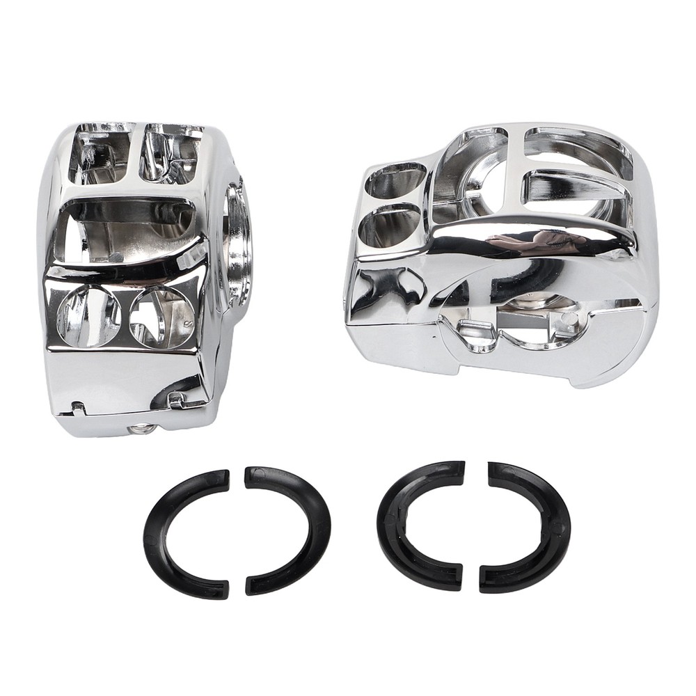 Chrome Handlebar Control Switch Housing Cap Button For Harley Road King 2014-23