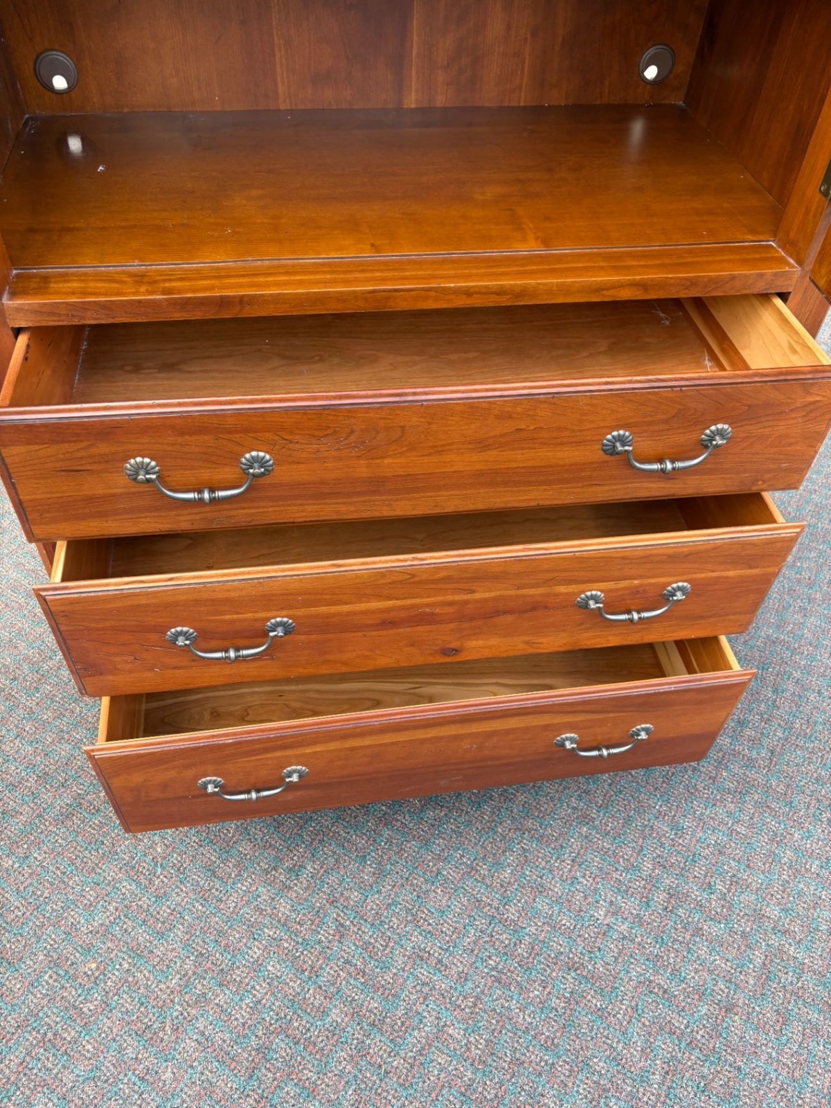 67581 Ethan Allen MAISON Cherry High Chest Dresser with Elegant Hardware