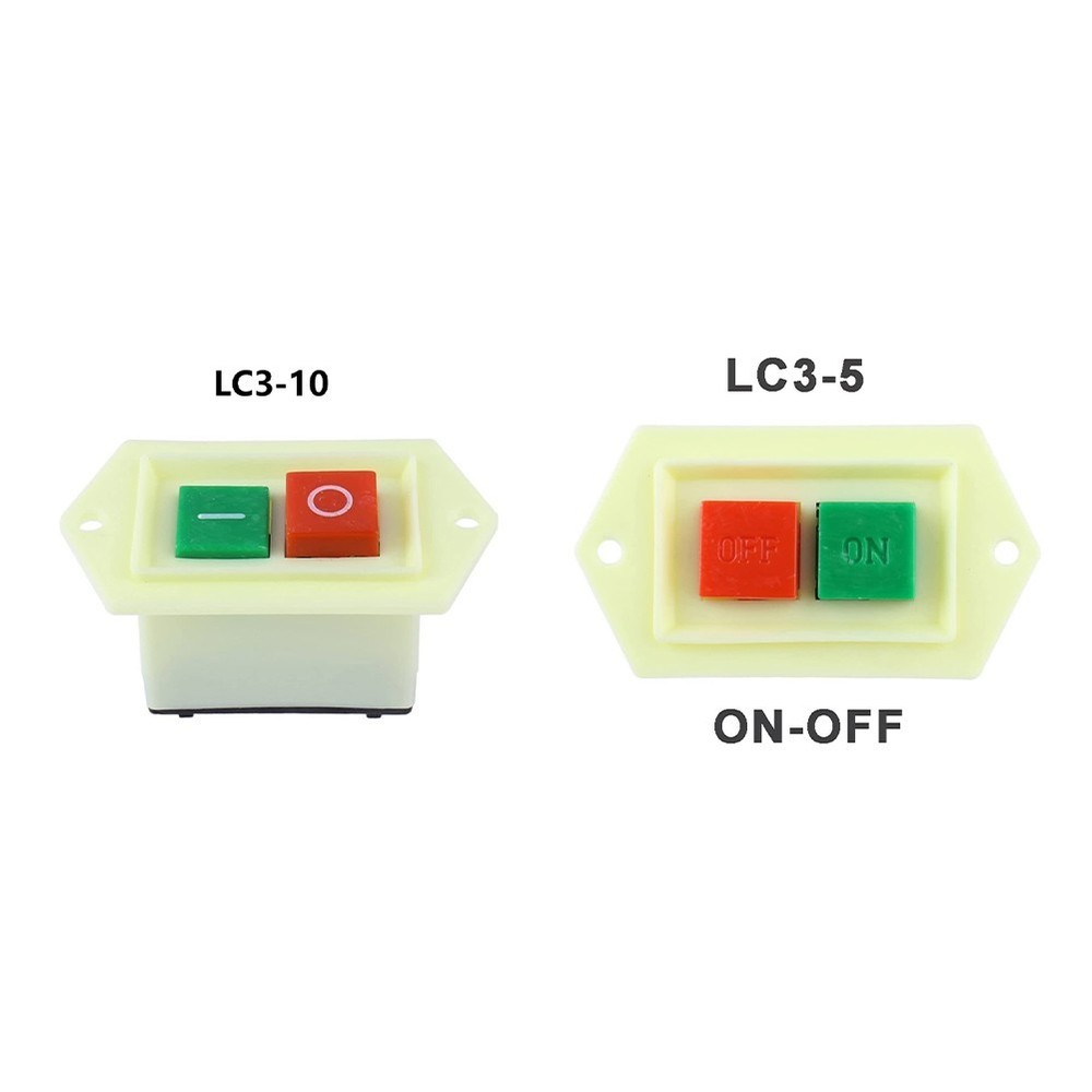380V Button Switch 8.9 X 4.9 X 4.6 Cm Bench Drill Two-button Waterproof