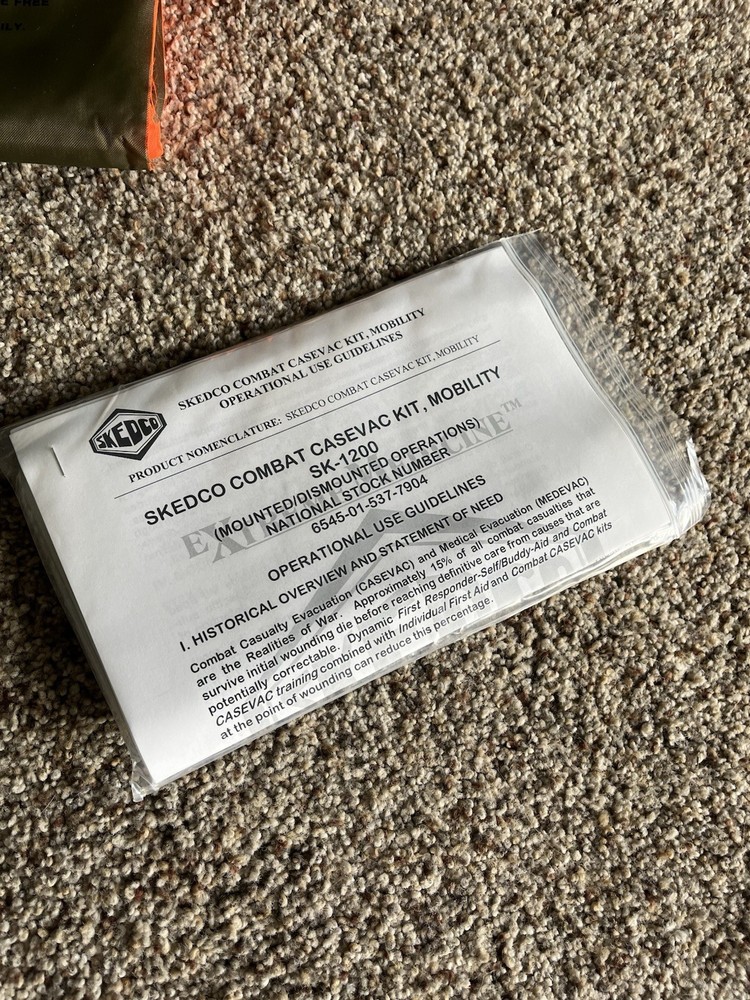 New SKEDCO COMBAT CASEVAC KIT SOF MOBILITY SK-1200 Backpack