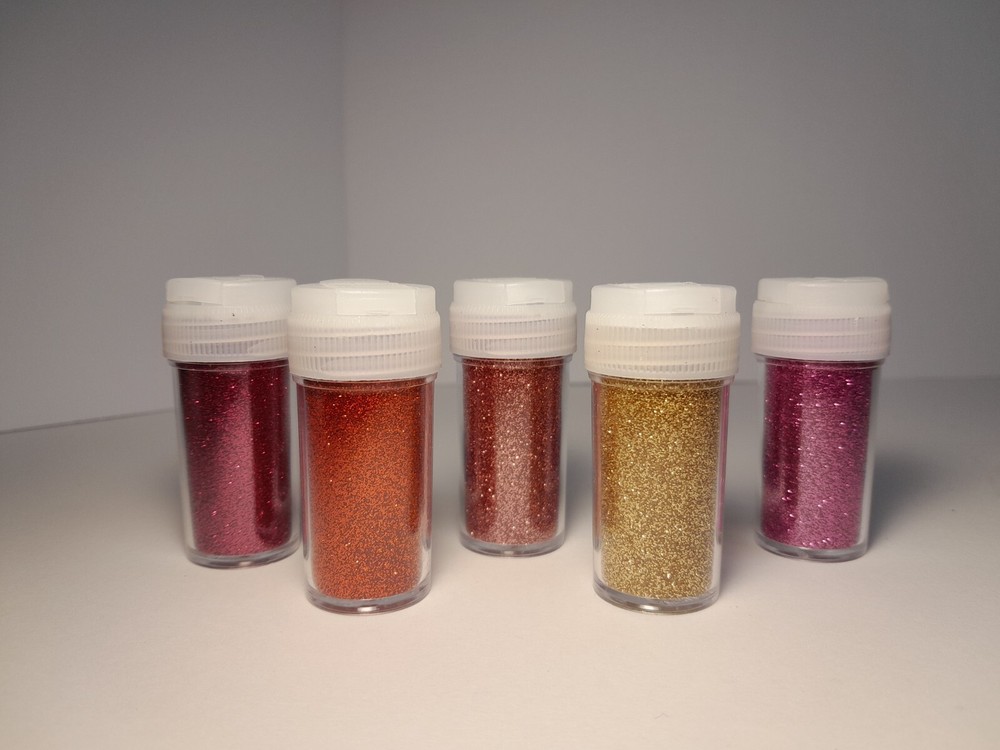 Glitter Shakers, 18-Pack, Assorted Glitter, Fine Glitter