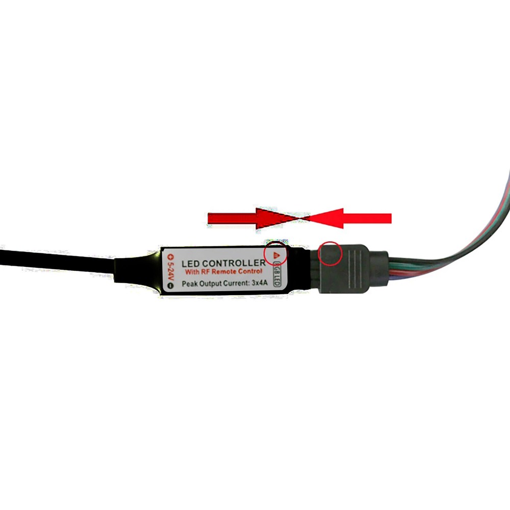 Wireless RGB LED Strip Remote Controller 17 Keys RF USB Powered, 5V-24V DC