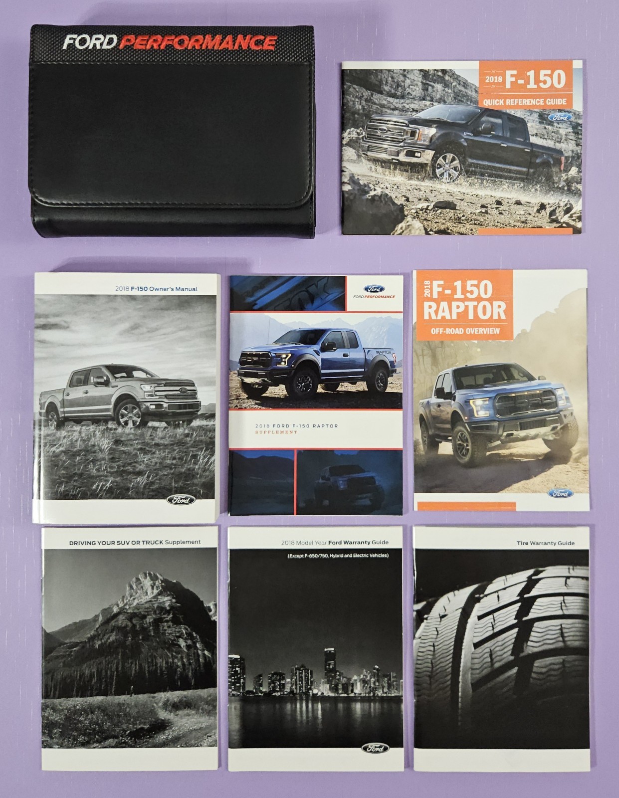 2018 Ford F-150 Owners Manual With Case 2017 F-150 Raptor Supplement OEM