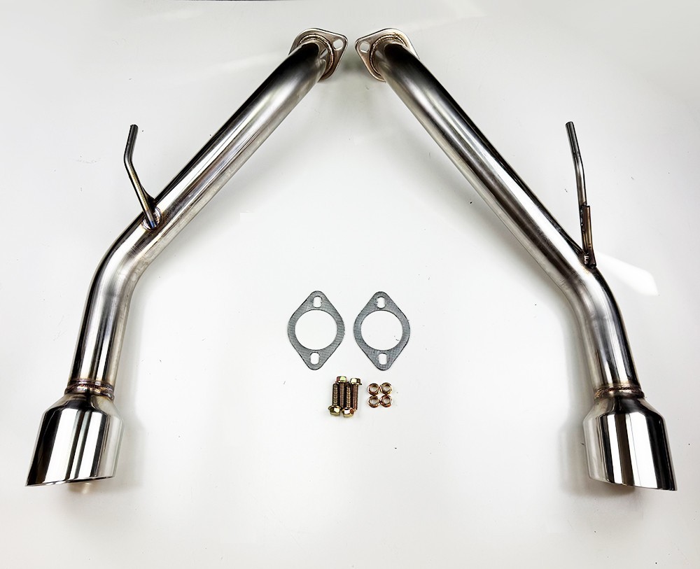 Axle Back Double Wall Dual Tips Muffler Delete Exhaust For Infiniti Q50 2014-24