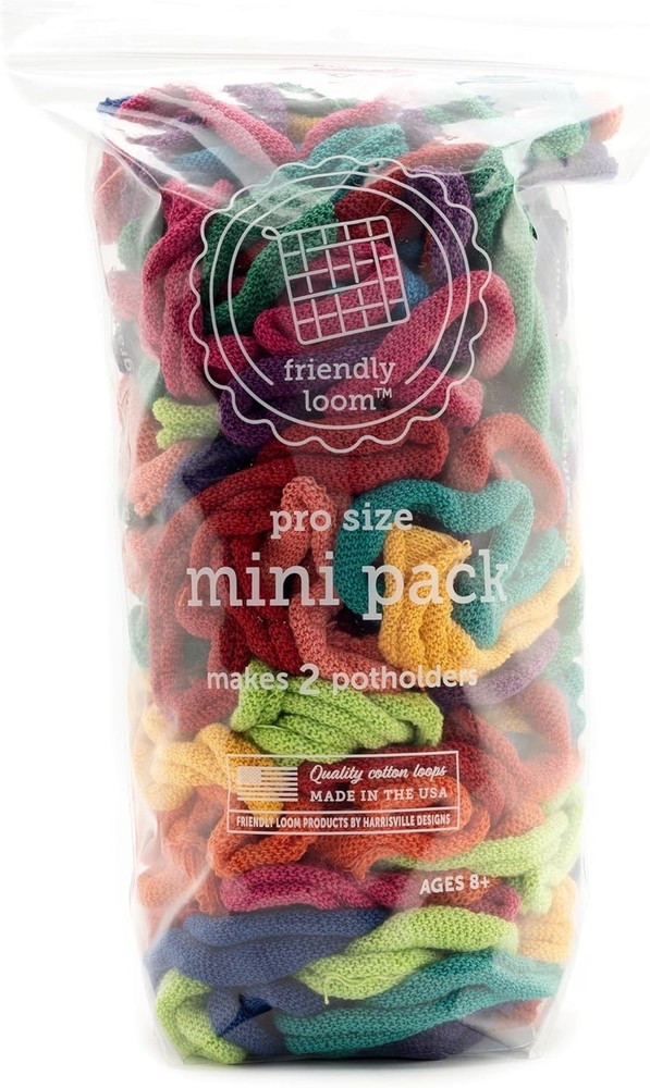 Friendly Loom | 10” PRO-Sized Multicolor Potholder Weaving Loops | Craft 2 Co...