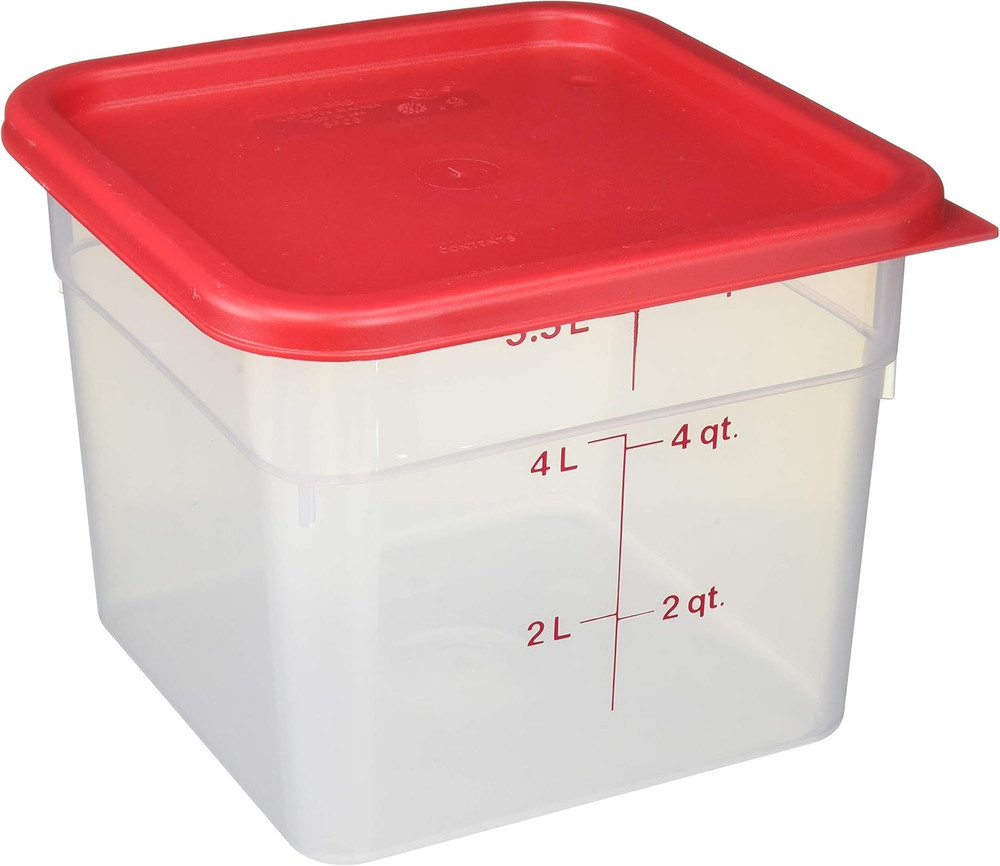 6SFSPP190 Translucent Food Container with Lid, 6-Quart
