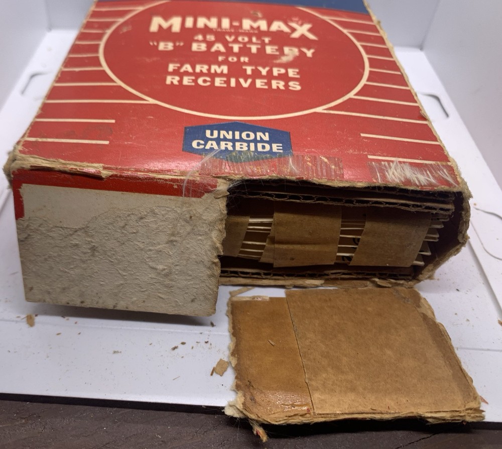 Vintage Eveready No. 487 Mini-Max 45 Volt "B" Battery - Untested