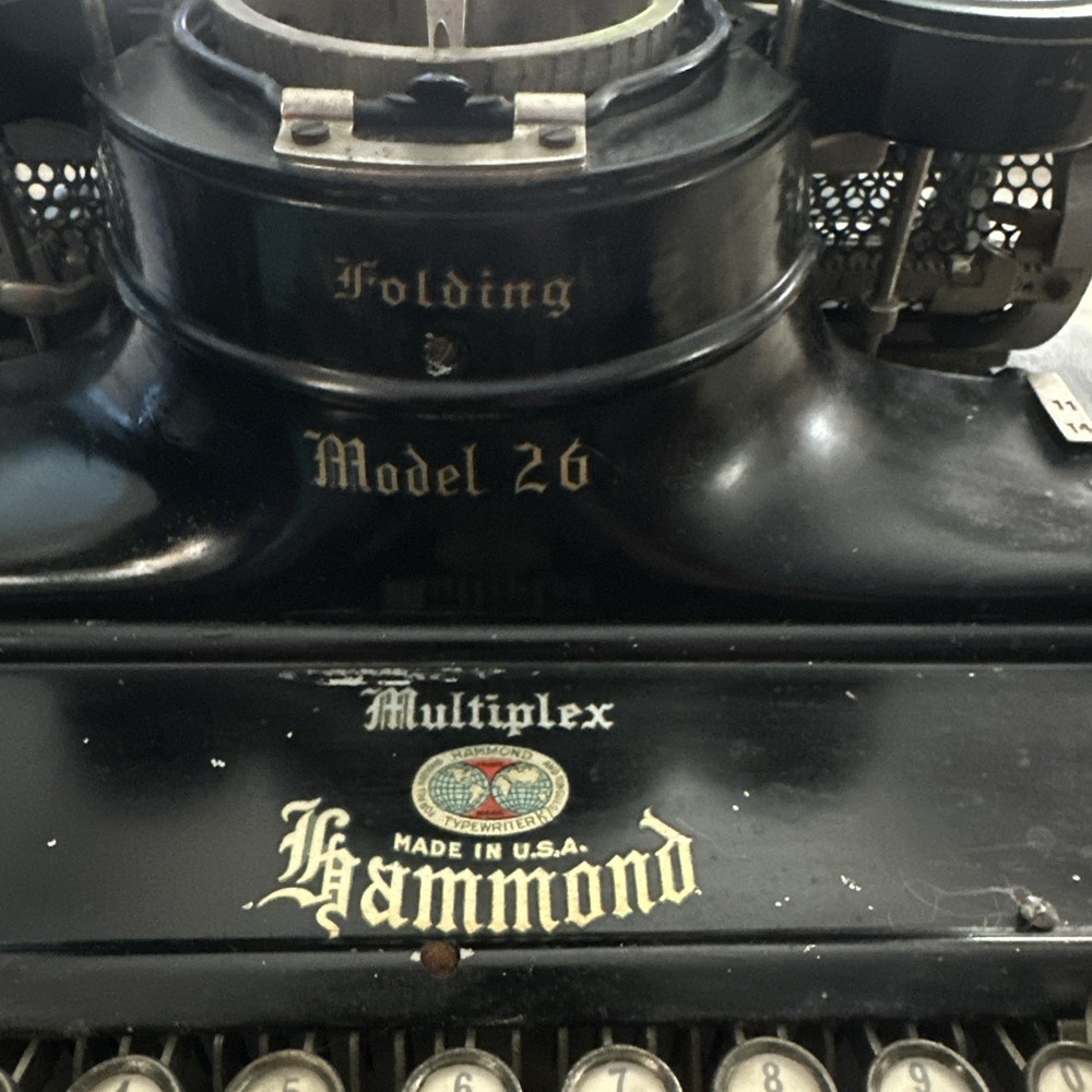 Hammond Multiplex Folding Typewriter Model 26 1920 Very Rare & Very Nice Cond