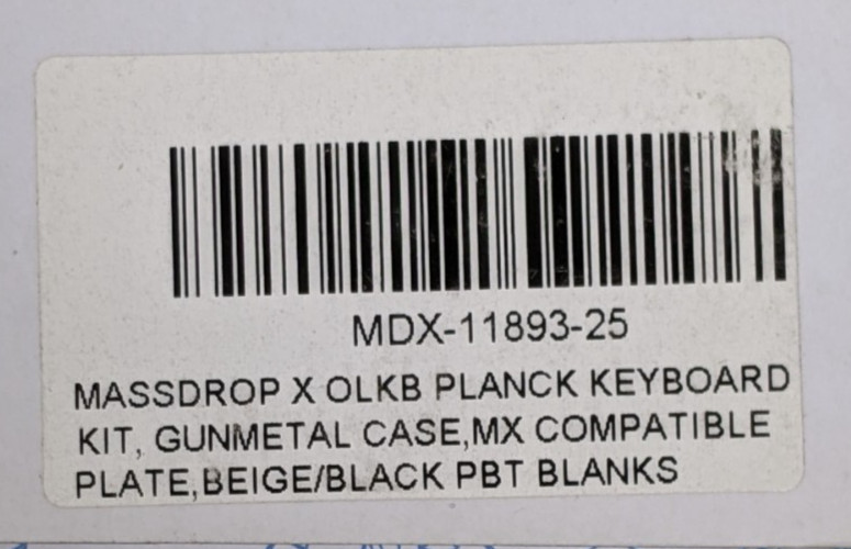 Massdrop x OLKB Planck Keyboard Kit Gunmetal Case MX Compatible Plate Beige/Blac