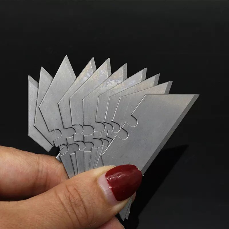 20 Pcs Utility Knife Razor Blade Refill Replacement Double Side Blades w/ Case