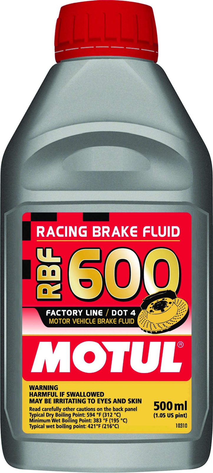 Motul RBF 600 Factory Line Dot-4 100% Synthetic Racing Brake Fluid MTL100949