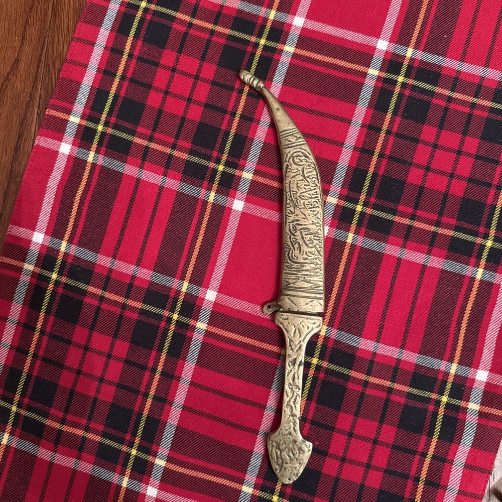 Middle Eastern Old ornate brass Dagger