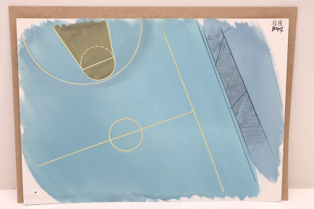Original Hand Painted Animation Production Background (232-28)