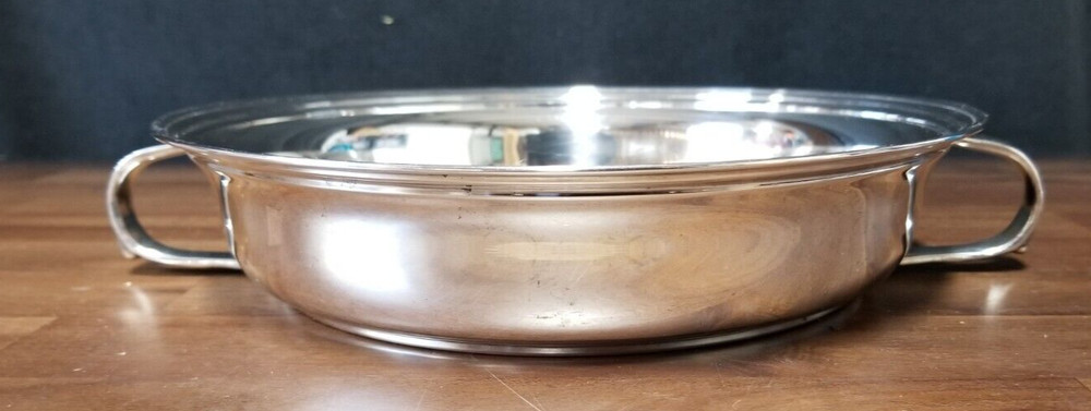 Vintage Silver Serving Bowl With Handles