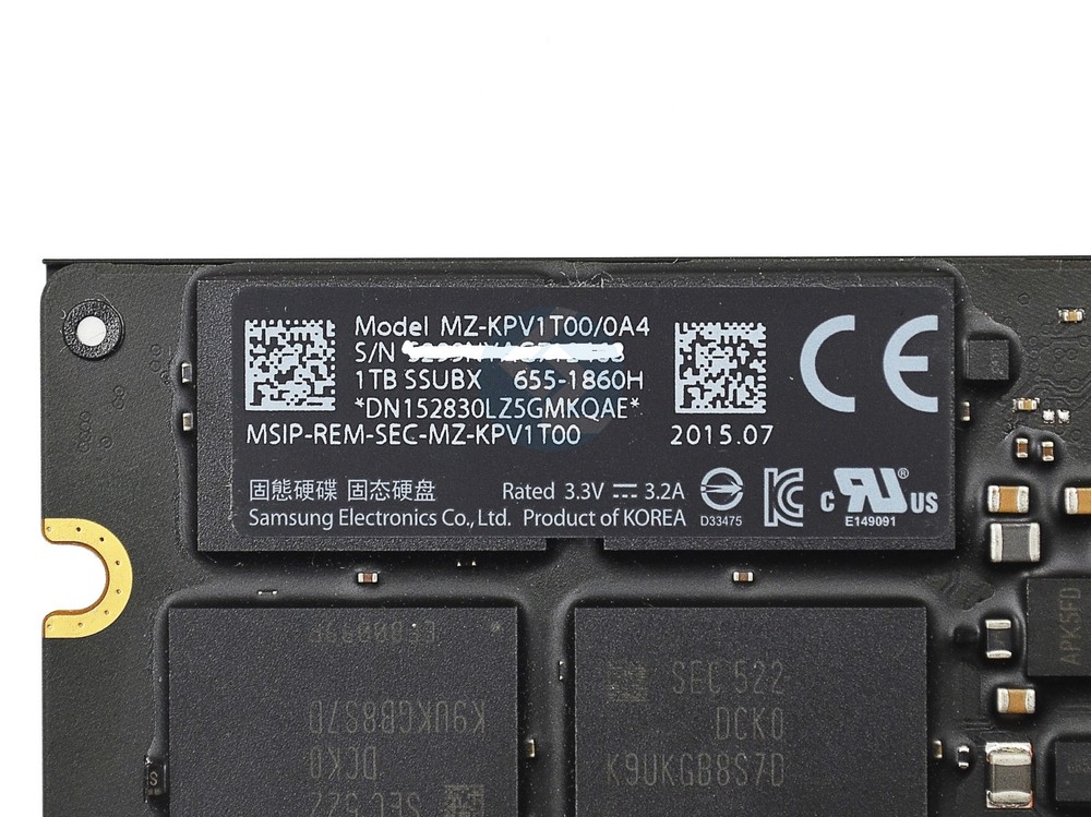 SSD Solid State Drive 1TB 655-1860H for MacBook Pro 13" A1502 2013 2014 2015
