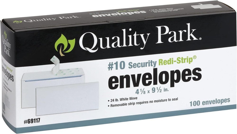 Letter Size Security Envelopes, 100 Pack - Self-Sealing for Maximum Protection