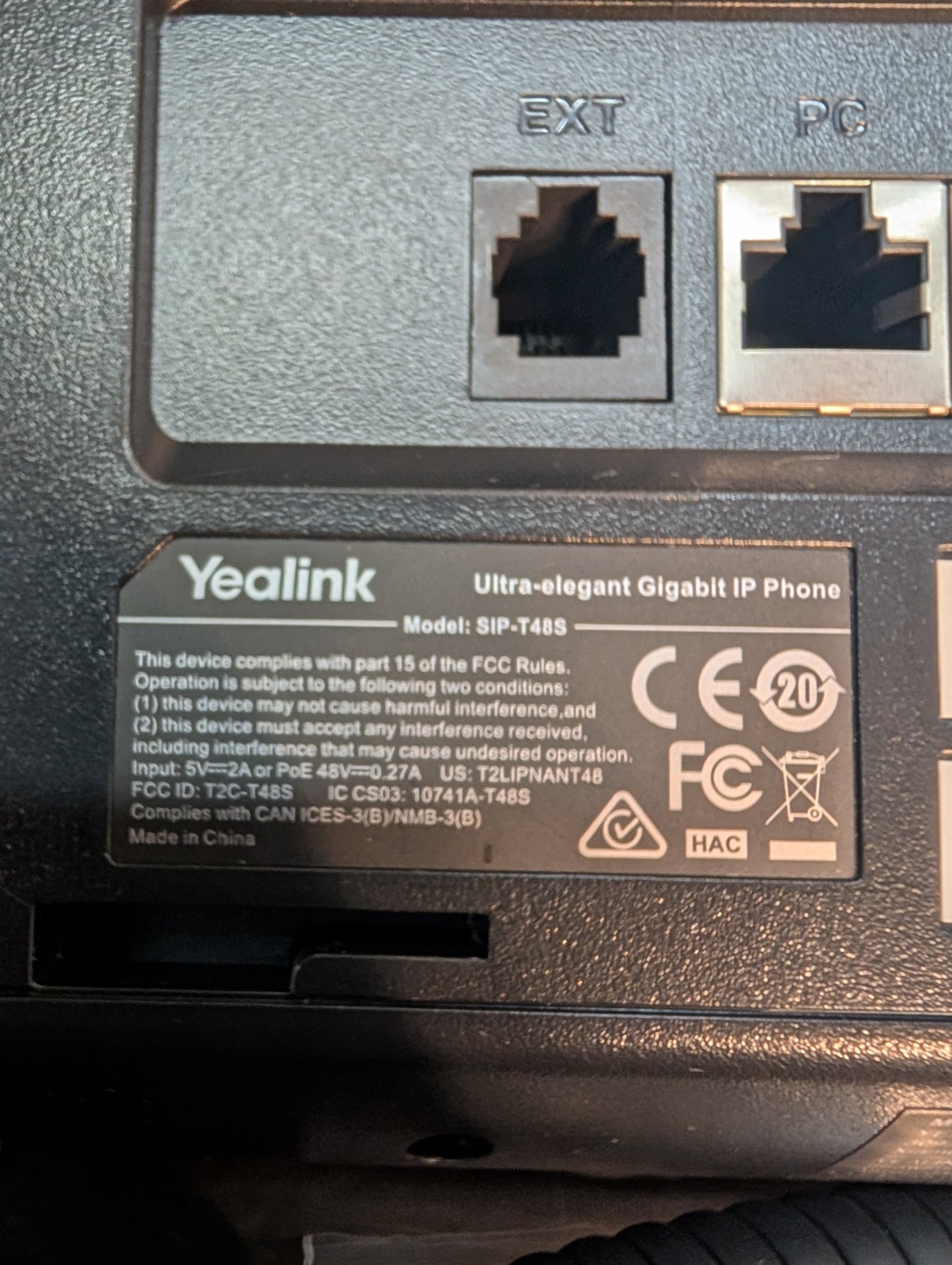 Yealink SIP-T48S Gigabit 16 Line IP Phone - Black