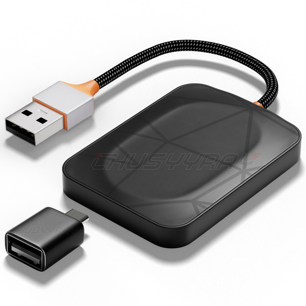 Wireless USB Carplay Adapter Dongle For iPhone Apple Android Auto Plug &Play