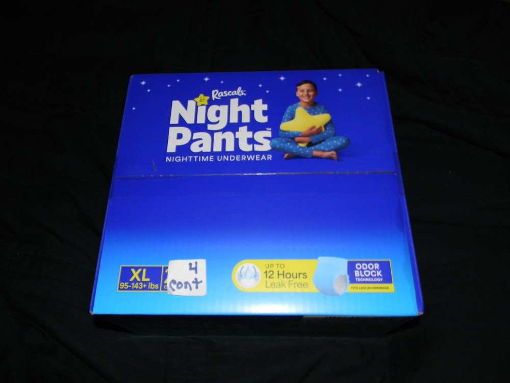4 SAMPLE Rascal Night Pants XL size 93-143+ Lbs.