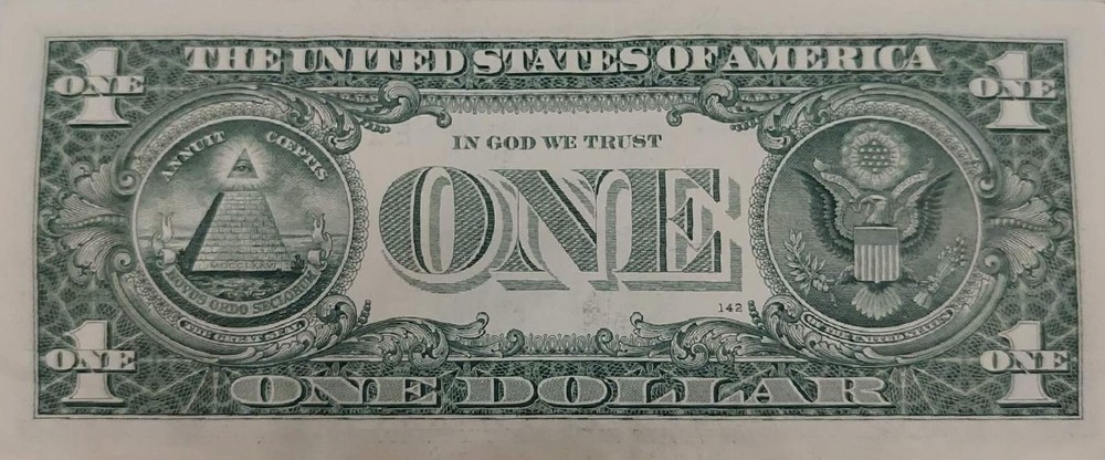 $1 Bill Misaligned One Digit Serial Number *9* STUCK DIGIT Minor ERROR Misprint