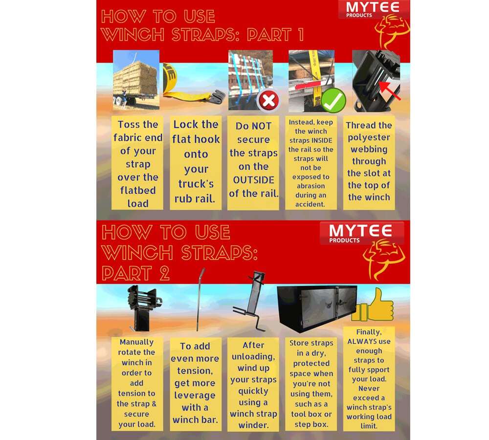 (4 Pack) 4" x 30' Winch Strap with Flat Hook - Blue