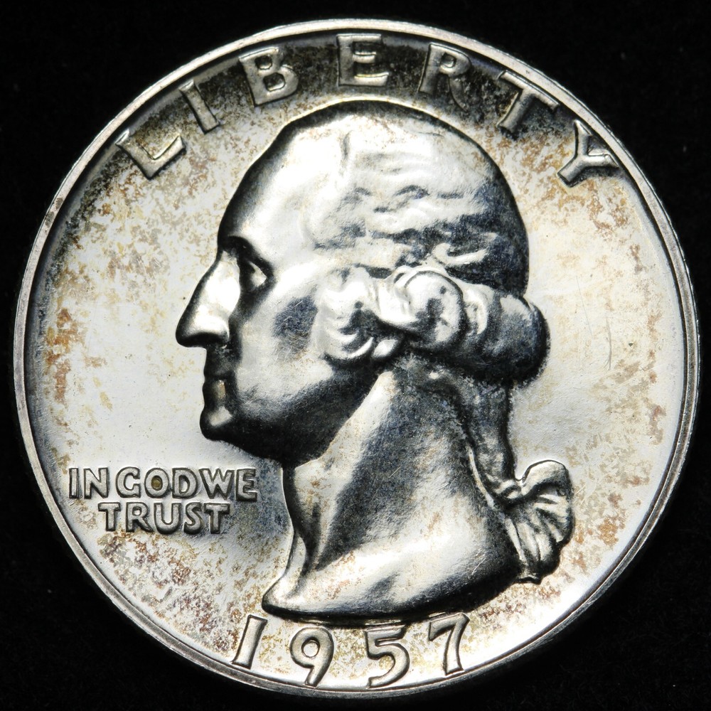 1957 Washington Silver Quarter PROOF E198 RQF