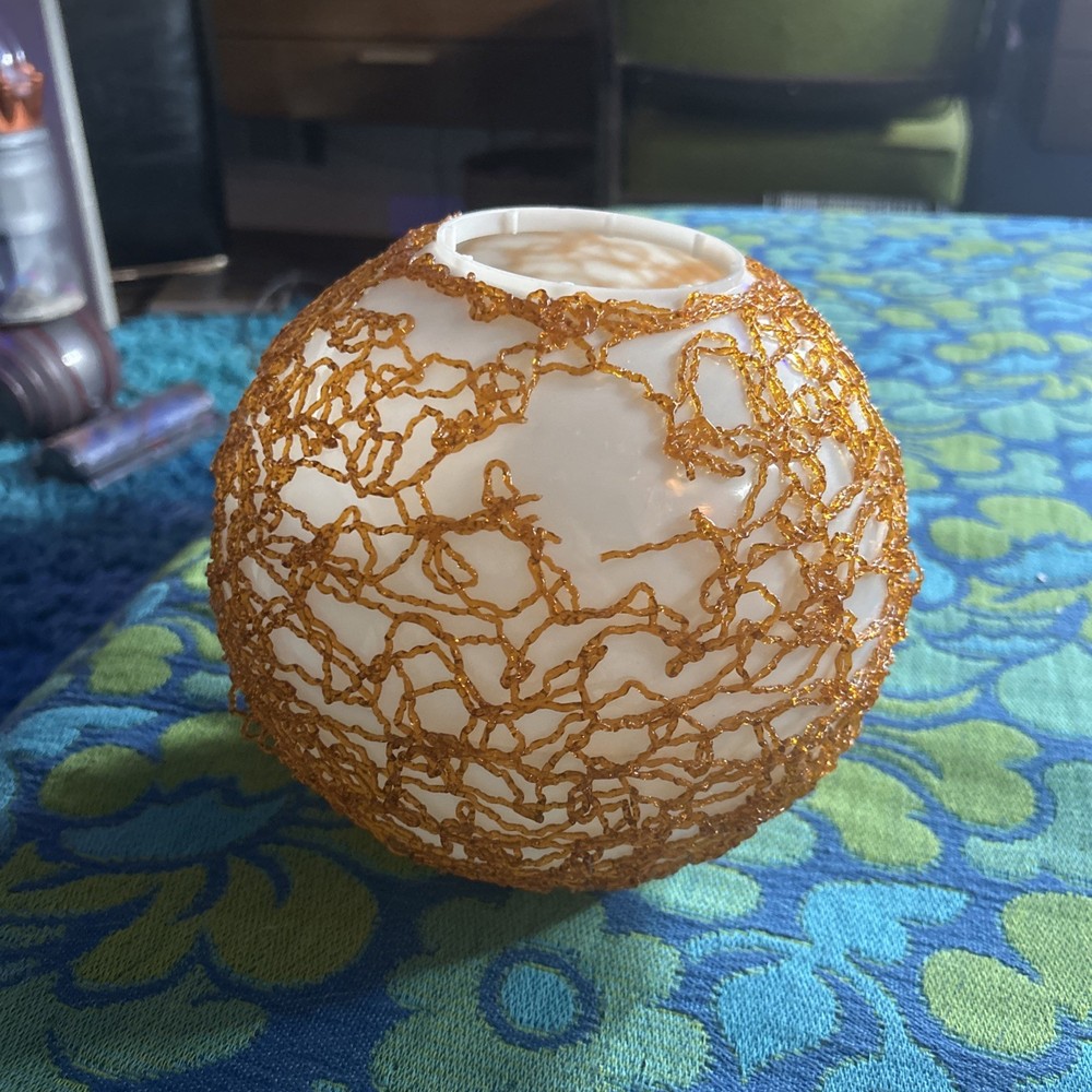 mcm spaghetti spun lucite lamp