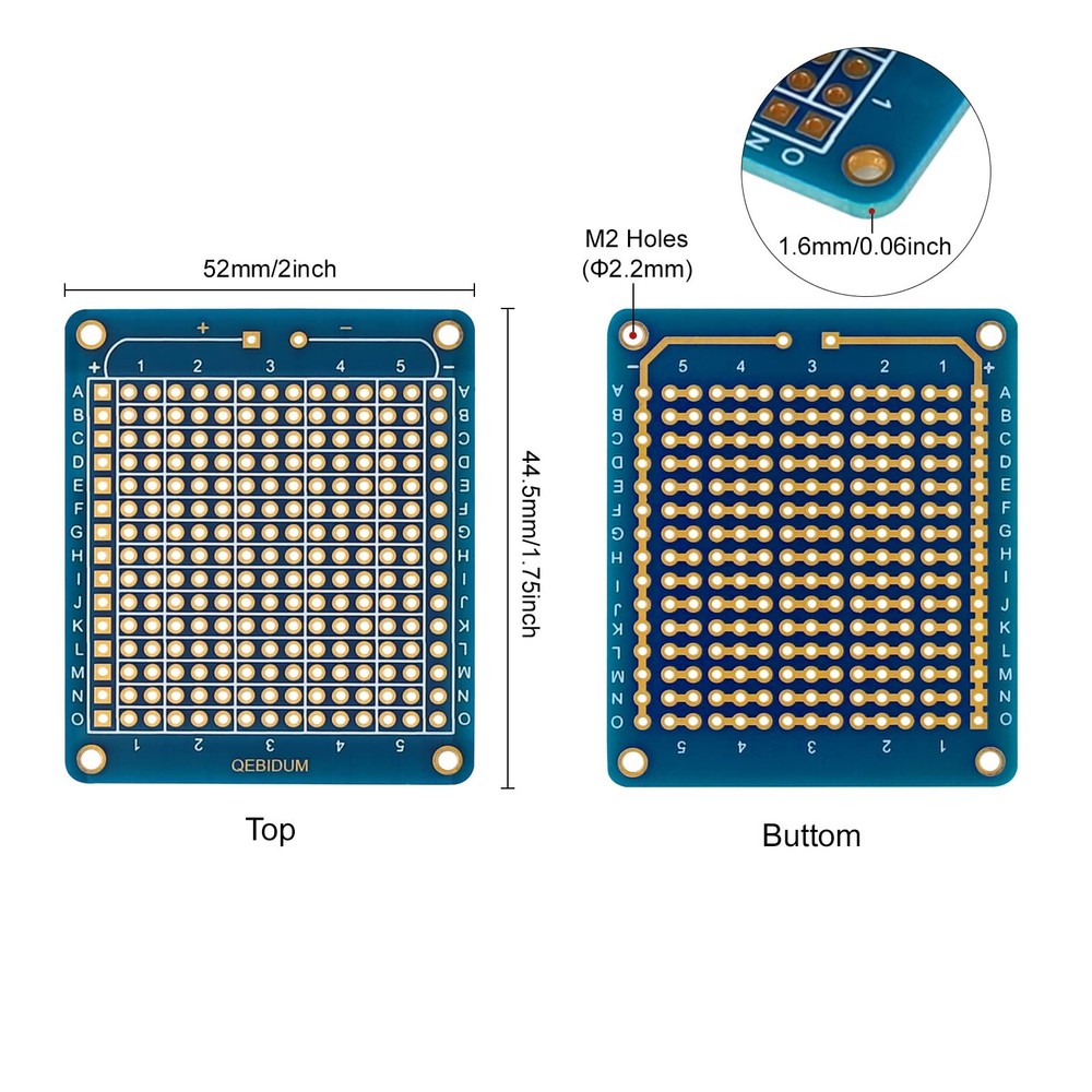Mini Breadboard Solderable Protoboard for DIY Electronic, PCB Prototype...