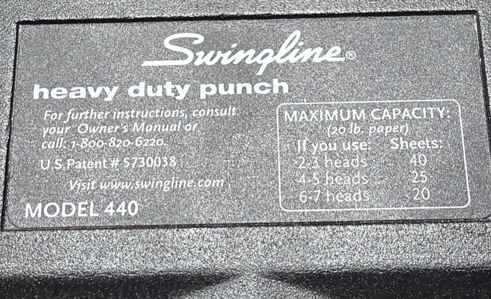 Swingline Heavy Duty Punch - Model 440 - USED