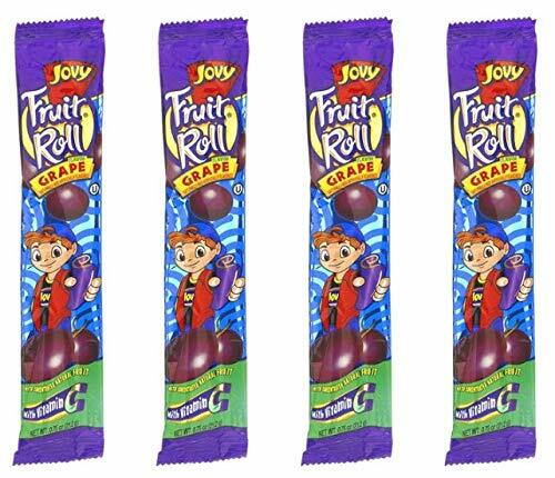 Jovy Fruit Roll Snacks - Grape (16 Packets per Order) - Perfect for Snacks