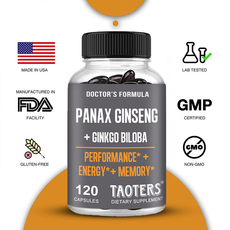 Ginsen + Ginkgo Extract - Memory & Performance Strength 120 Dietary Supplement