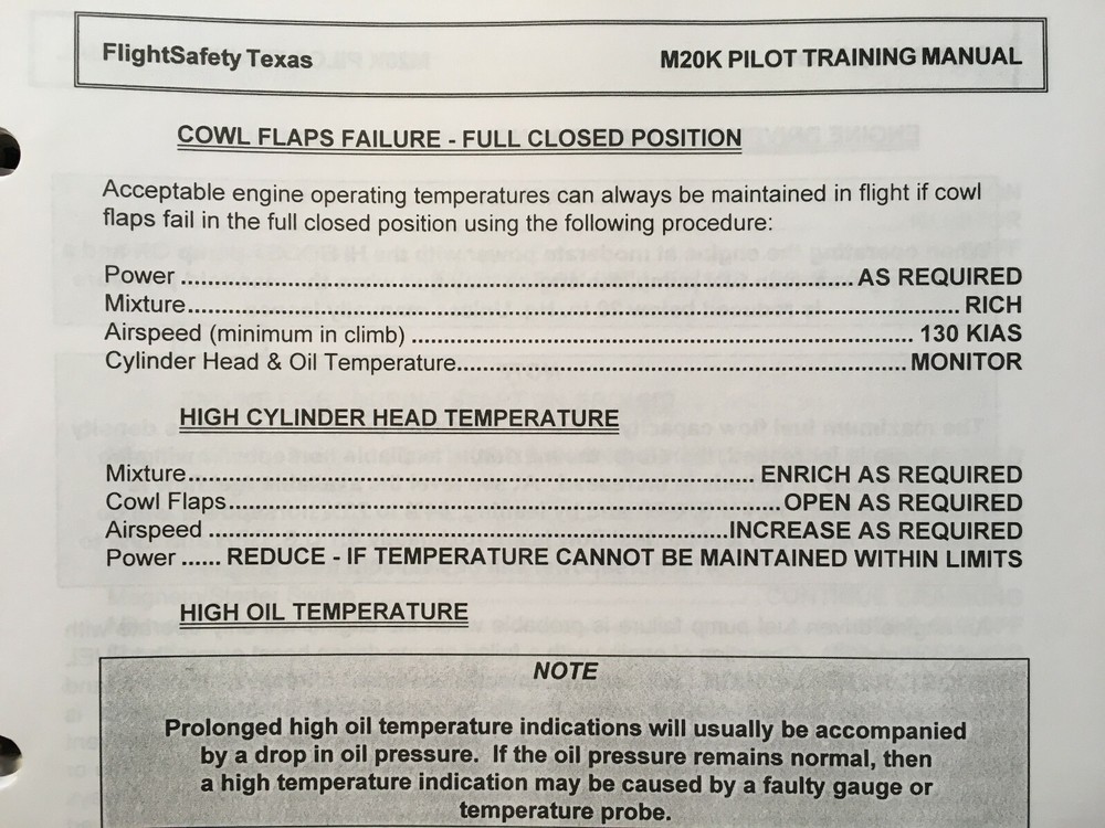 FlightSafety Mooney M20K Encore Pilot Training Manual
