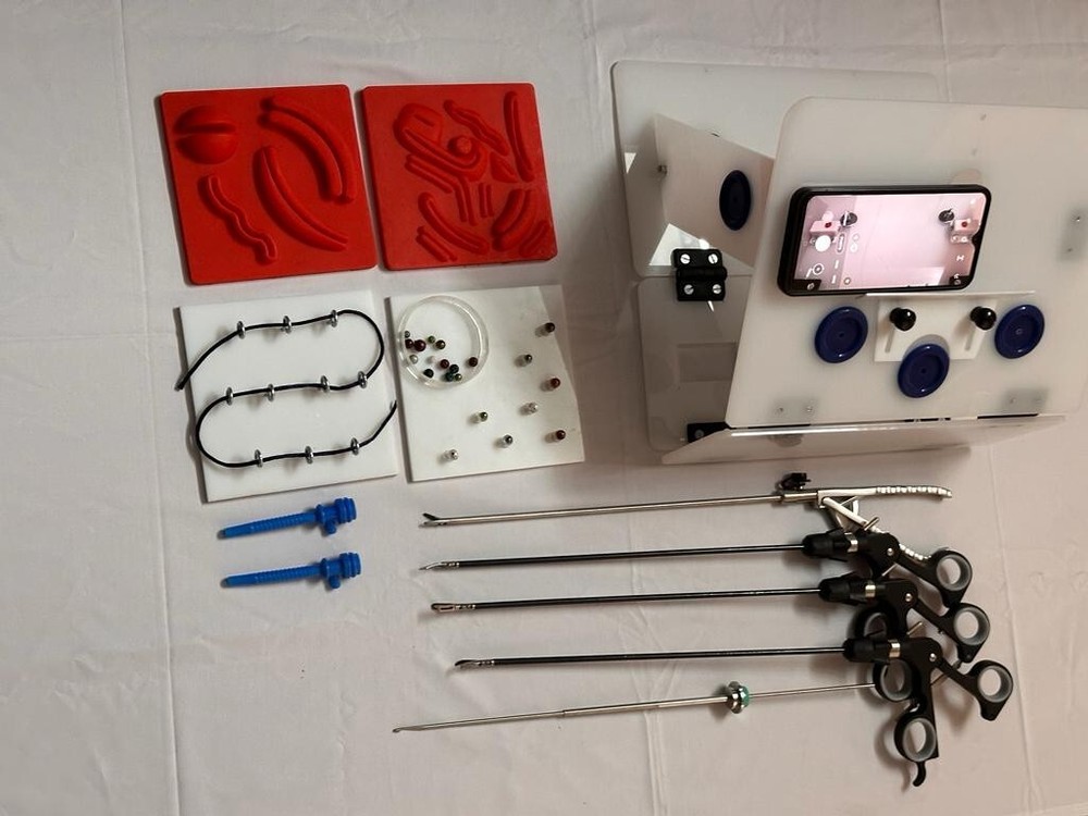 Laparoscopic Simulator Training Box Endo Trainer Foldable Instrument Set Kit