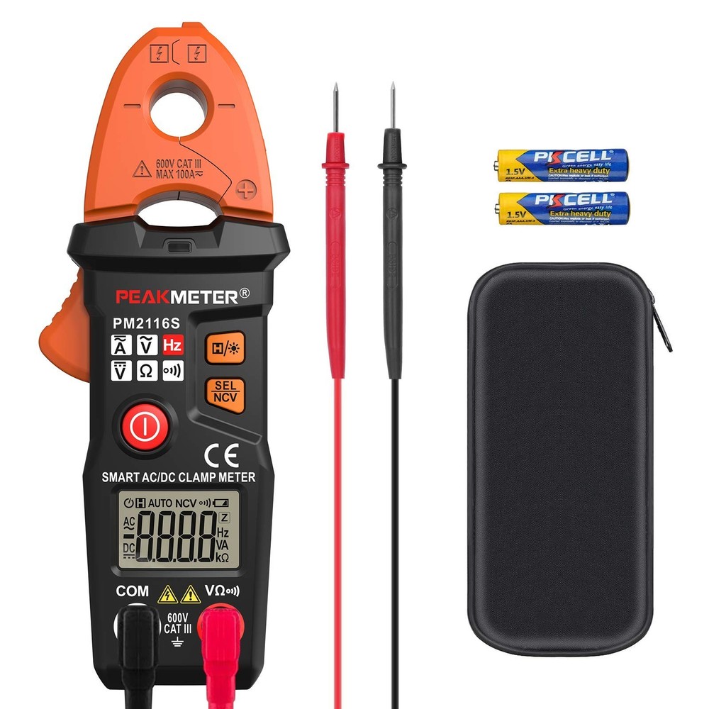 Full-Automatic Clamp Meter, TRMS 6000 Counts Multimeter with AC/DC Voltage & ...