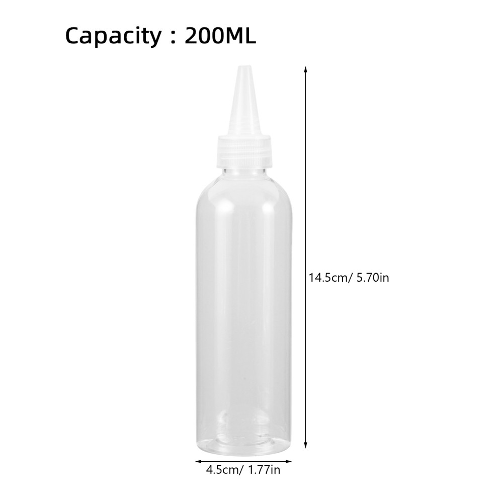 4 Pcs 200 Ml Plastic Squeeze Bottles with Transparent Tips for Glue Application
