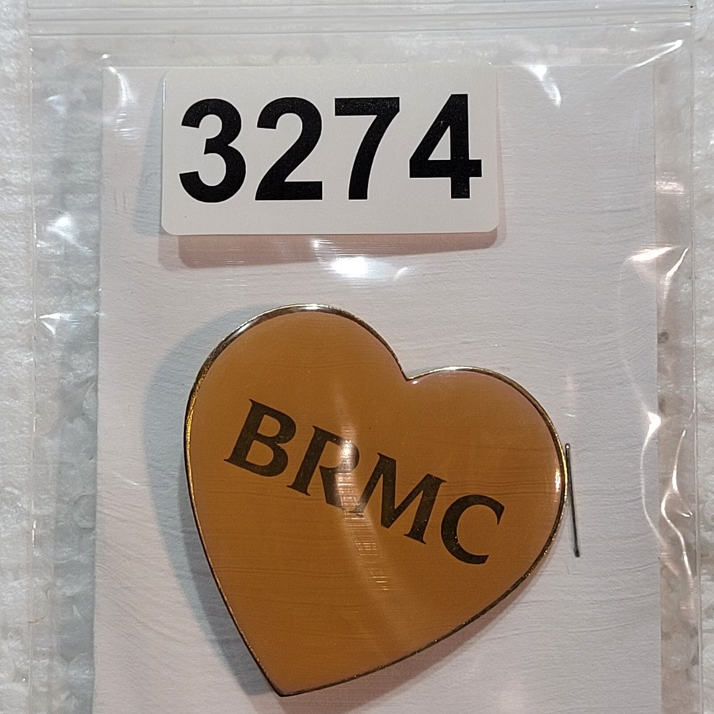 HEART BRMC HAT LAPEL PIN PIN BACK USED (FF3274)