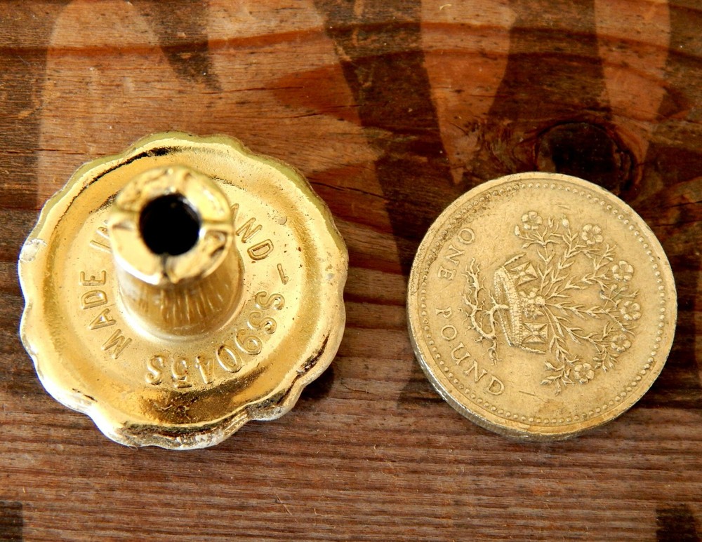 Vintage Set 6 x Mid Century MCM Retro Drawer Pulls Handles Knobs Ornate H7