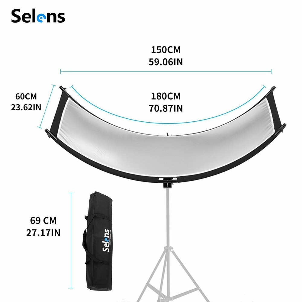 Selens 4 in1 U Shape Curved Light Studio Reflector Portrait Diffuser Photography