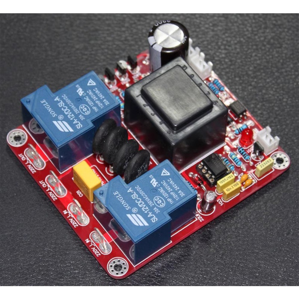 1pc Amplifier power supply delay soft start temperature protection board