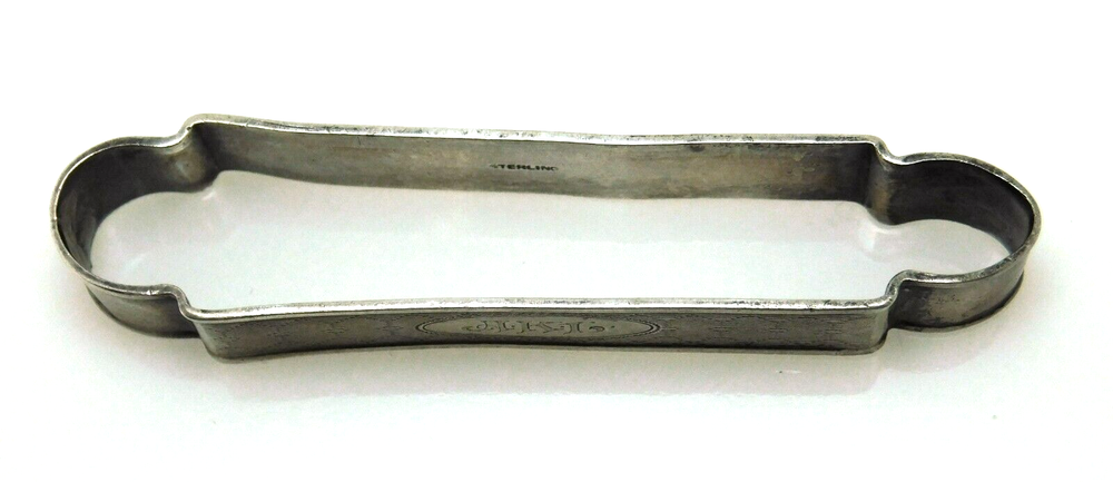 Art Deco Patterned 925 Sterling Silver Long Napkin Ring