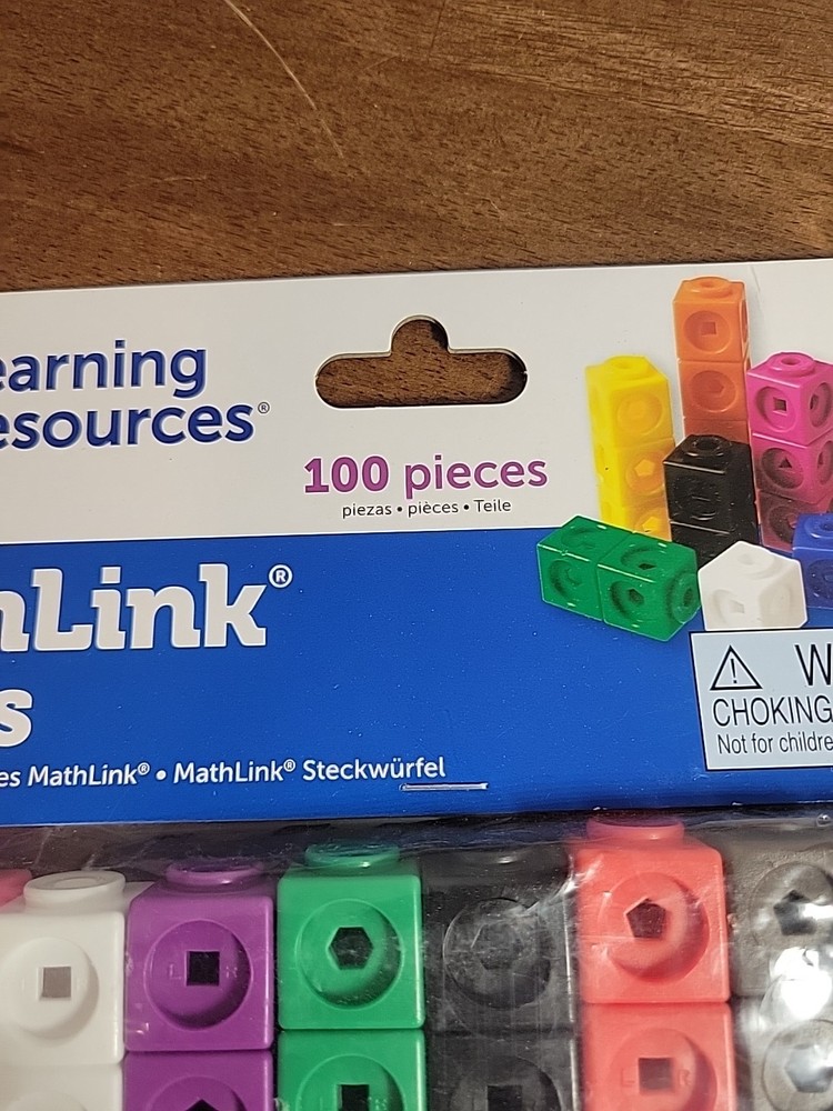 Learning Resources MathLink Cubes - 100 Learning Cubes STEM Fun and Skills