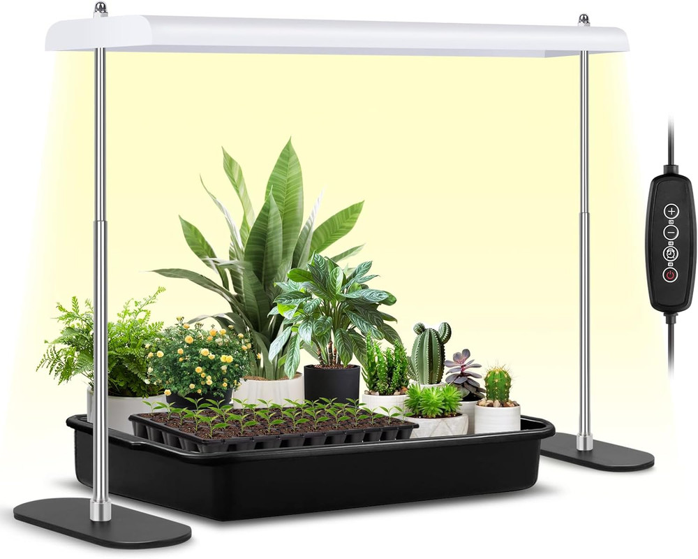 FOXGARDEN LED Grow Light Stand with Timer & Dimming, Adjustable Height