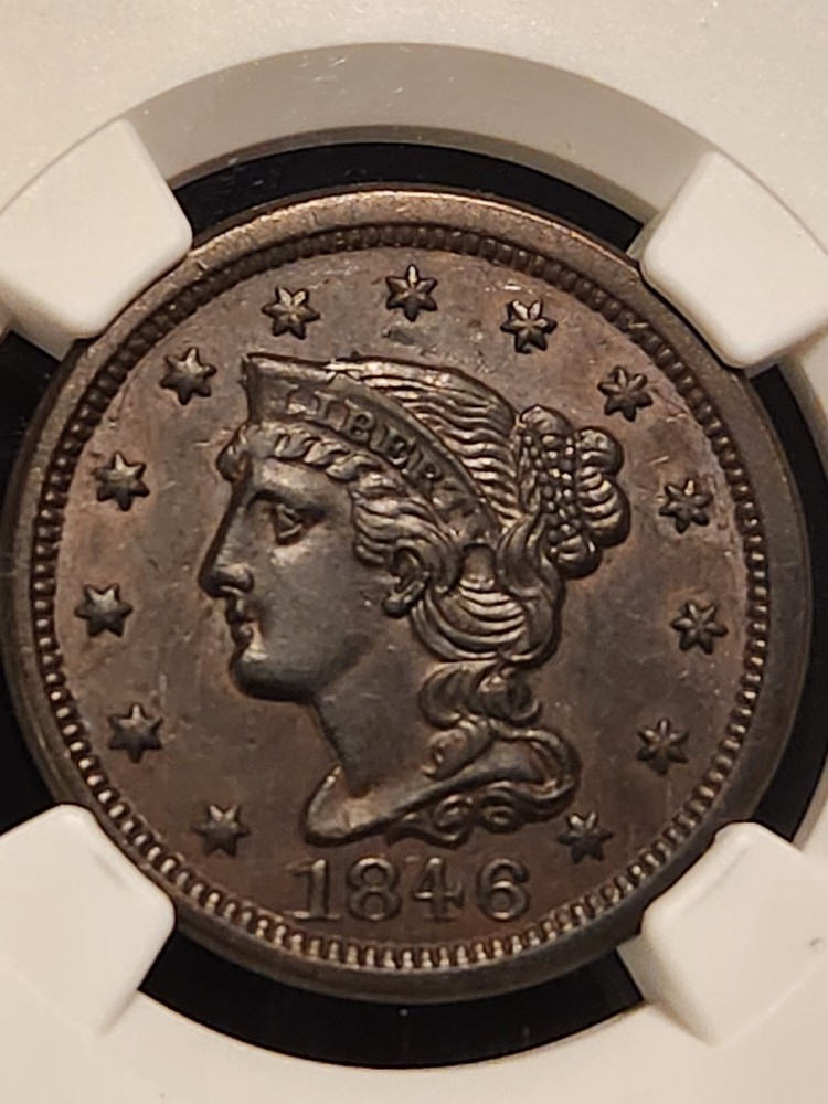 1846 Small Date Large Cent – NGC UNC Details