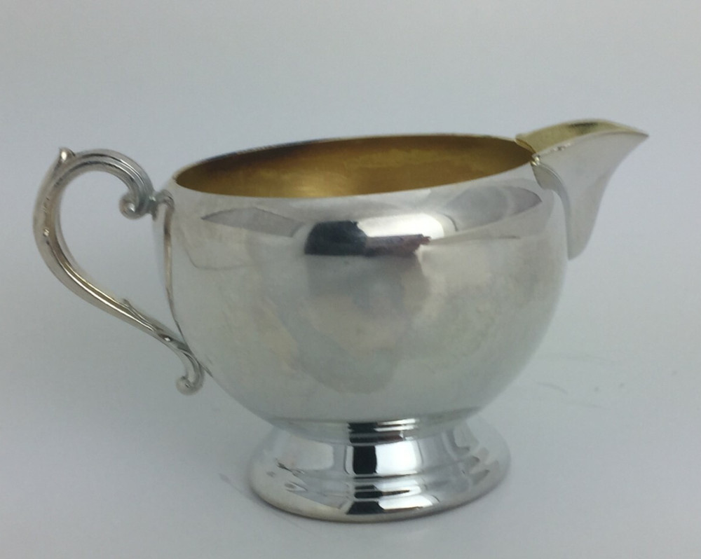 Oneida Silverplate Creamer Sugar Tray Georgian Scroll 3 Piece Set 1992