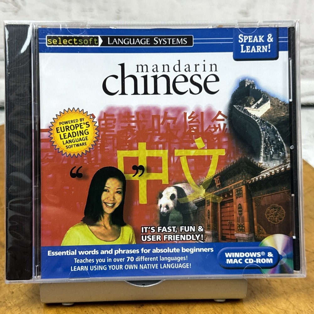 Selectsoft Language Systems Mandarin Chinese Speak & Learn! 🆕 CD-ROM NEW