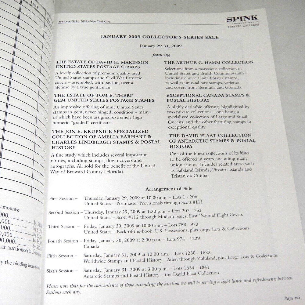 Spink Shreves Stamp Auction Catalog Whaling Covers Errors Antarctic 2009