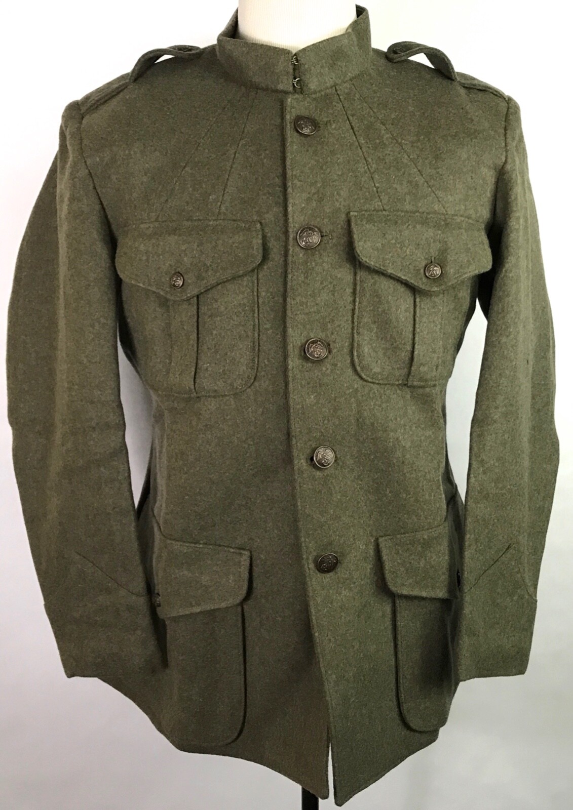 WWI US USMC MARINE P1917 WOOL COMBAT FIELD TUNIC- SIZE 3XLARGE 52R