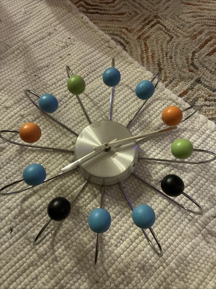 Atomic Wall Clock Multicolored Nelson style Ball Clock